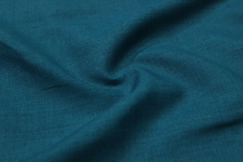 Teal Blue Moonga Tussar Silk Fabric Casual unclassified dresses