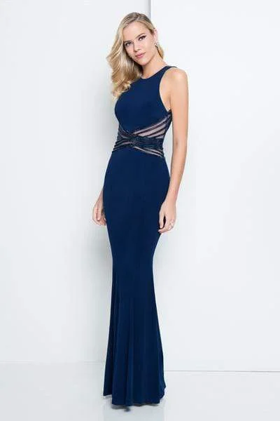 Terani Couture - 1815P5909 Embellished Scoop Neckline Sheath Dress Spring unclassified dresses