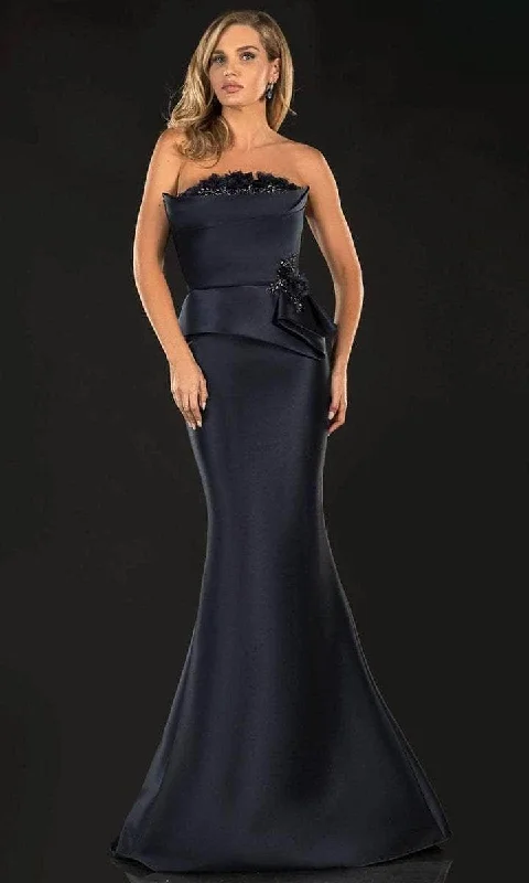 Terani Couture - 2021E2832 Strapless Straight Across Mermaid Dress - 1 pc Navy in Size 6 Available Bodycon unclassified dresses