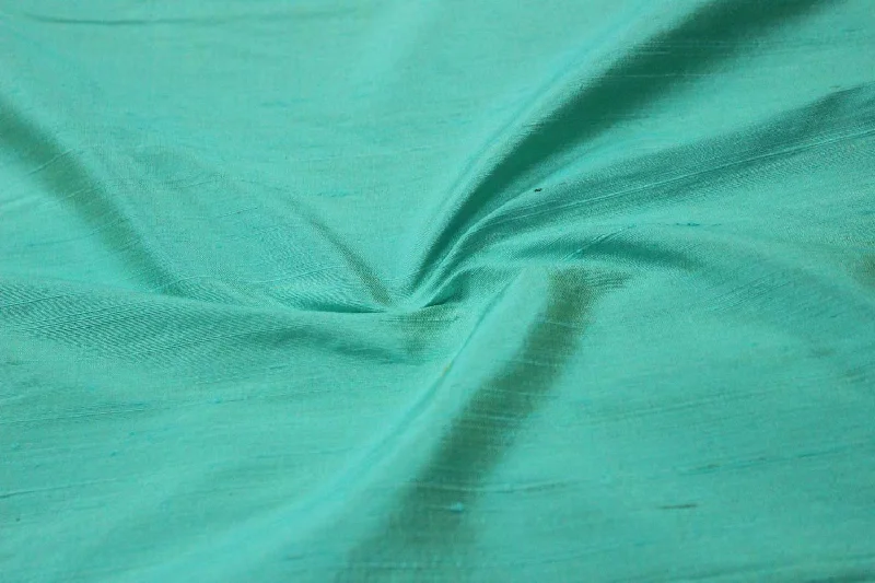 Turquoise Plain Raw Silk Fabric Tulle unclassified dresses