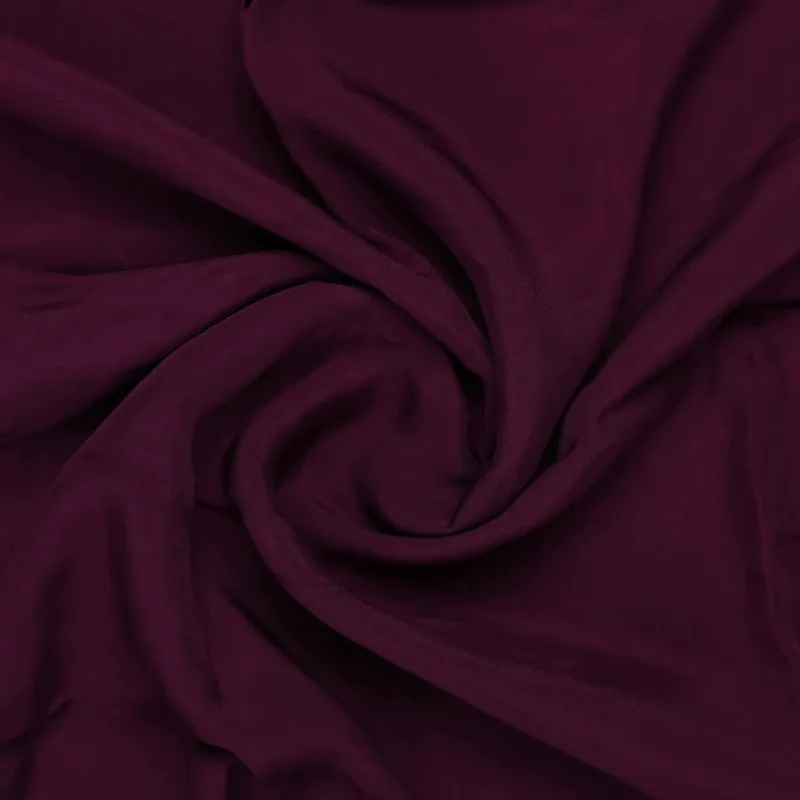 Wine Plain Viscose Organza Fabric Plus size unclassified dresses