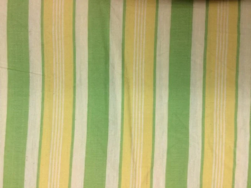 Yellow Green Yarn Dyed Cotton Stripes Fabric Velvet unclassified dresses