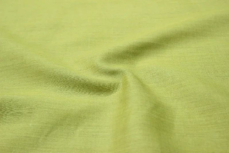 Yellowish Green Moonga Tussar Silk Fabric Preppy unclassified dresses