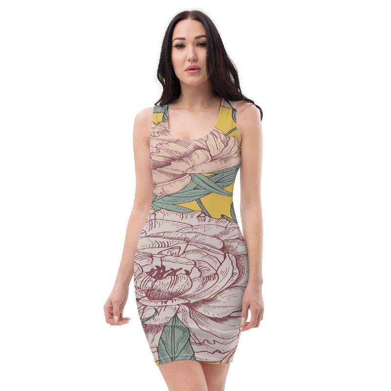 Floral Essence Fitted Dress, lioness-love Must-have floral dresses for this season