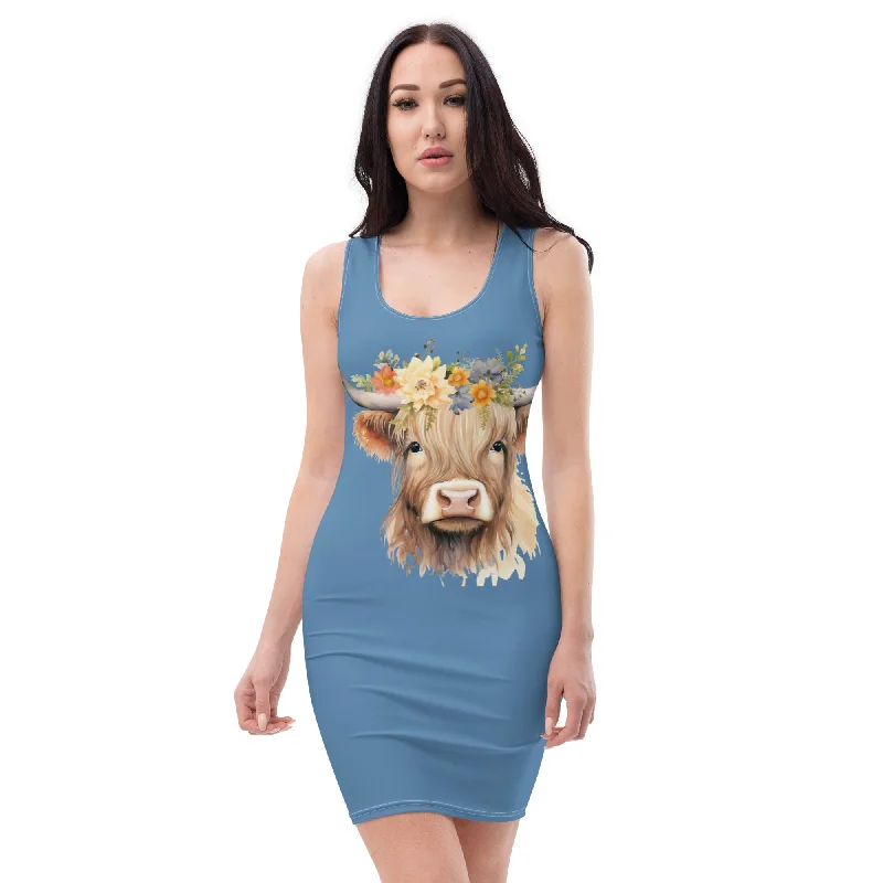 Whimsical  Cow Print Summer Dress, lioness-love Wrap floral dresses