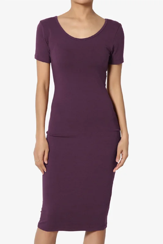 Fontella Short Sleeve Bodycon Dress Sleeveless Bodycon Gown