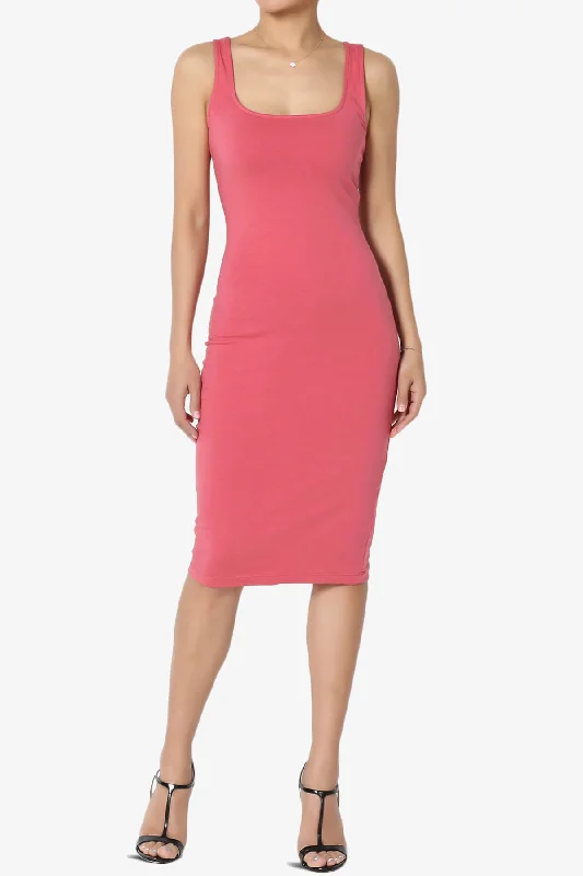 Fontella Sleeveless Square Neck Bodycon Dress Bodycon Dress Fit